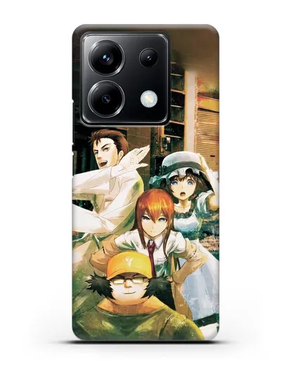 Чехол аниме Врата Штейна - Окабе, Шиина, Макисе и Хашида силиконовый для Xiaomi Poco X6