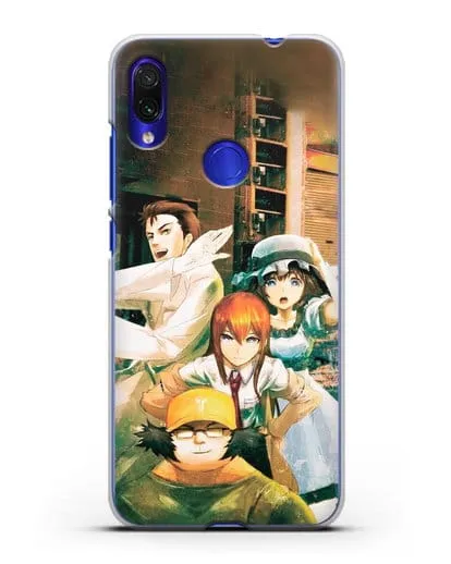 Чехол аниме Врата Штейна - Окабе, Шиина, Макисе и Хашида силиконовый для Xiaomi Redmi Note 7