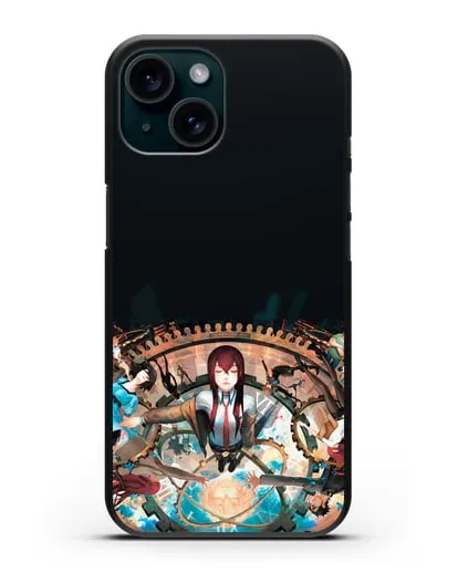 Чехол аниме Врата Штейна - Прыжки во времени силиконовый для iPhone 15