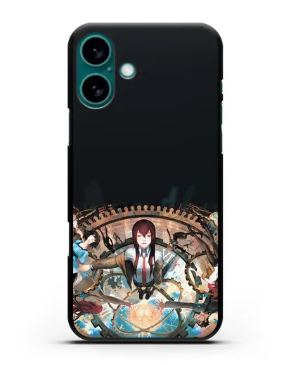 Чехол аниме Врата Штейна - Прыжки во времени силиконовый для iPhone 16 Plus