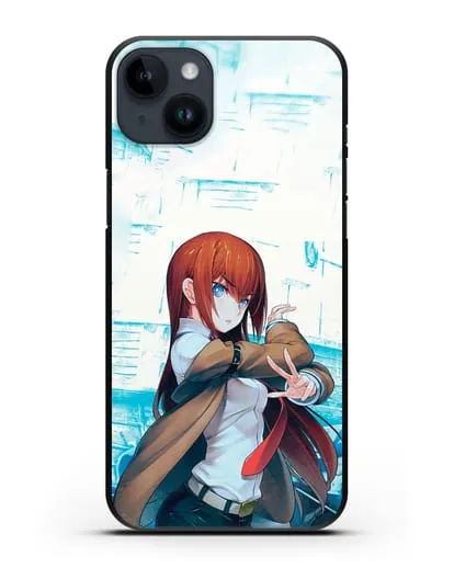 Чехол аниме Врата Штейна - Макисе силиконовый для iPhone 14 Plus