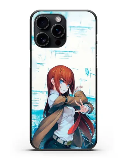 Чехол аниме Врата Штейна - Макисе силиконовый для iPhone 15 Pro Max