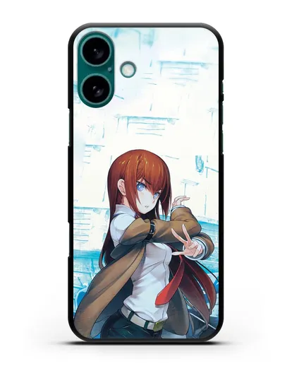 Чехол аниме Врата Штейна - Макисе силиконовый для iPhone 16 Plus