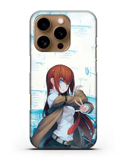 Чехол аниме Врата Штейна - Макисе силиконовый для iPhone 16 Pro