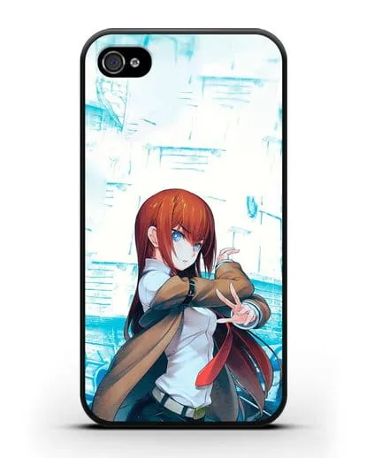 Чехол аниме Врата Штейна - Макисе силиконовый для iPhone 4/4s