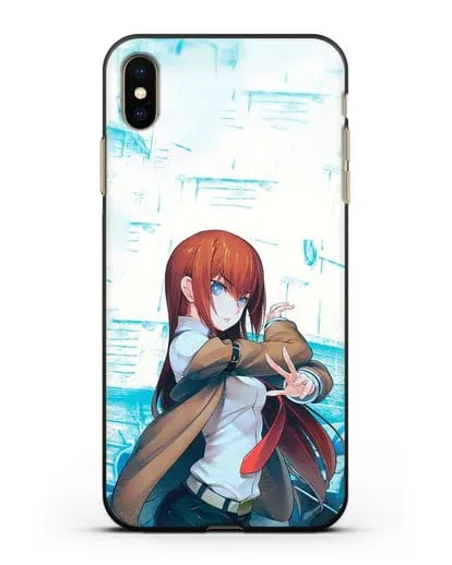 Чехол аниме Врата Штейна - Макисе силиконовый для iPhone XS Max