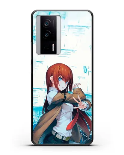 Чехол аниме Врата Штейна - Макисе силиконовый для Xiaomi Poco F5 Pro