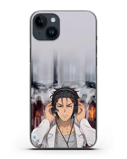 Чехол аниме Врата Штейна - Окабе силиконовый для iPhone 14 Plus