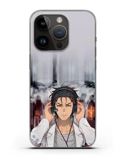 Чехол аниме Врата Штейна - Окабе силиконовый для iPhone 14 Pro