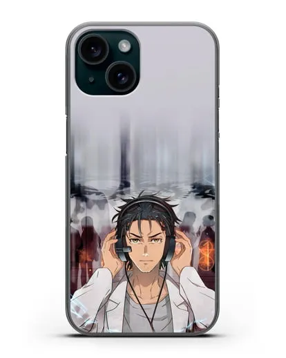 Чехол аниме Врата Штейна - Окабе силиконовый для iPhone 15