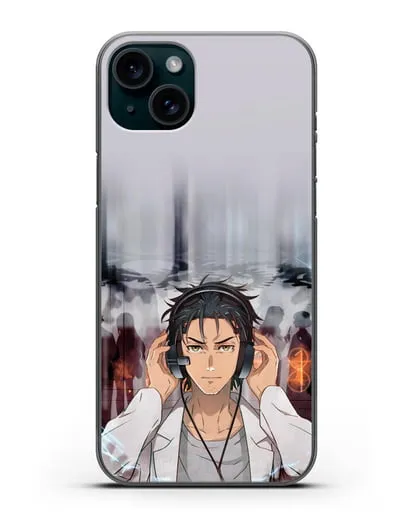 Чехол аниме Врата Штейна - Окабе силиконовый для iPhone 15 Plus