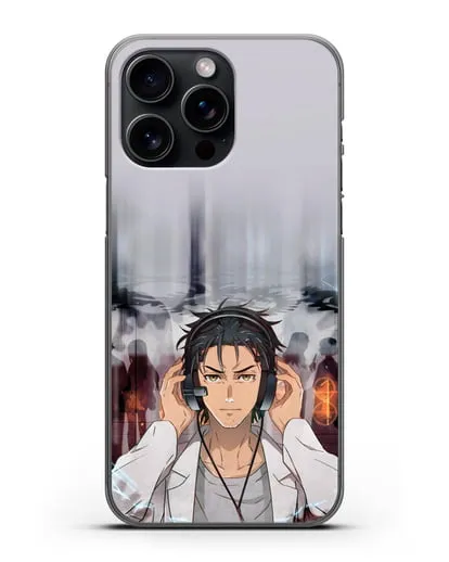 Чехол аниме Врата Штейна - Окабе силиконовый для iPhone 15 Pro Max