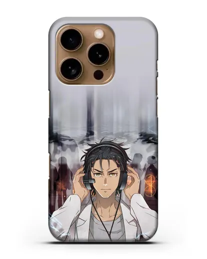 Чехол аниме Врата Штейна - Окабе силиконовый для iPhone 16 Pro