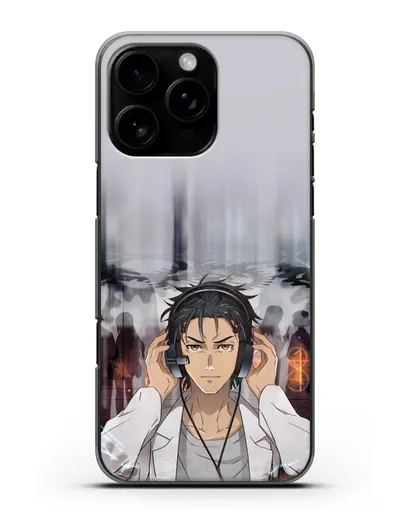 Чехол аниме Врата Штейна - Окабе силиконовый для iPhone 16 Pro Max