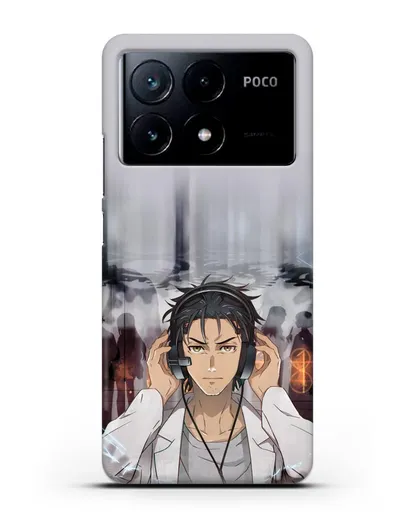 Чехол аниме Врата Штейна - Окабе силиконовый для Xiaomi Poco X6 Pro