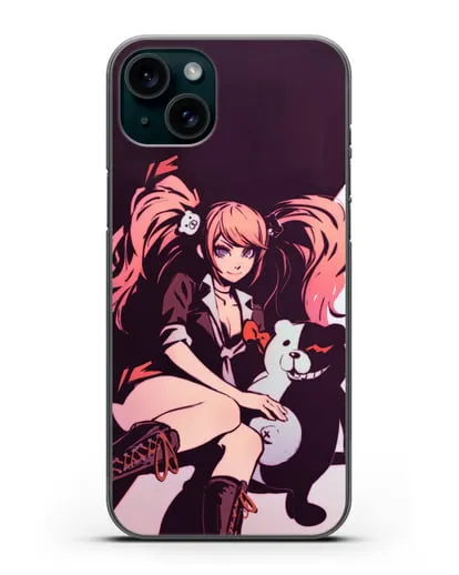 Чехол аниме Данганронпа - Джунко силиконовый для iPhone 15 Plus