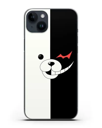 Чехол аниме Данганронпа - Монокума силиконовый для iPhone 14 Plus
