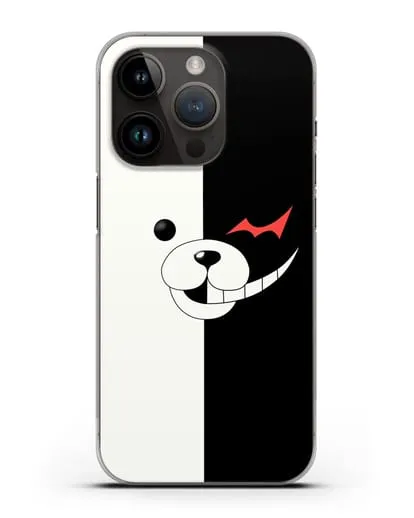 Чехол аниме Данганронпа - Монокума силиконовый для iPhone 14 Pro