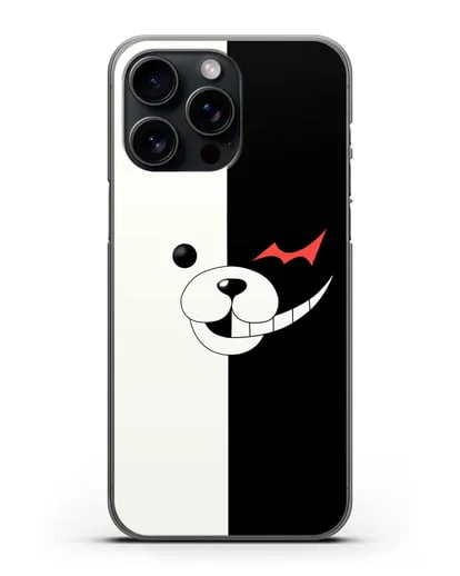 Чехол аниме Данганронпа - Монокума силиконовый для iPhone 15 Pro Max