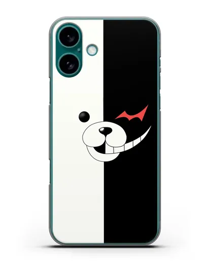 Чехол аниме Данганронпа - Монокума силиконовый для iPhone 16 Plus