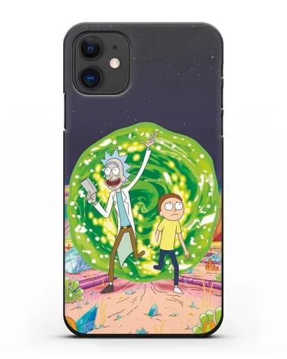 Чехол Рик и Морти в другом мире силиконовый для iPhone 11
