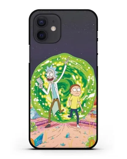 Чехол Рик и Морти в другом мире силиконовый для iPhone 12
