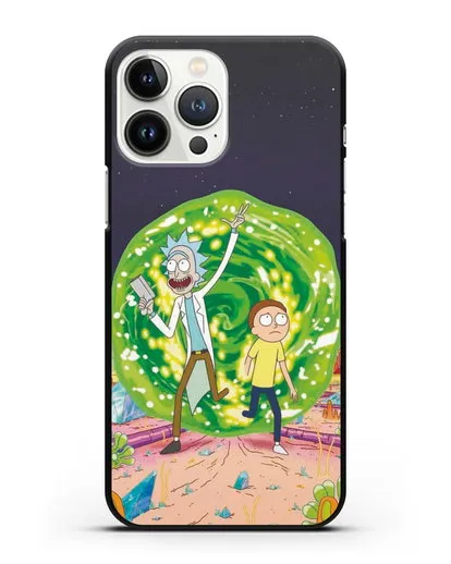 Чехол Рик и Морти в другом мире силиконовый для iPhone 13 Pro Max