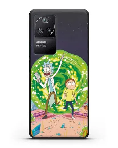 Чехол Рик и Морти в другом мире силиконовый для Xiaomi Poco F4