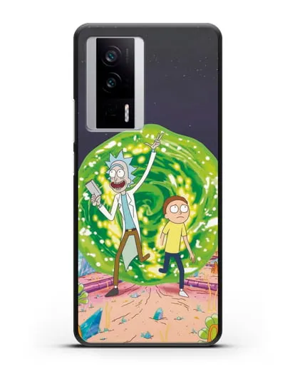 Чехол Рик и Морти в другом мире силиконовый для Xiaomi Poco F5 Pro