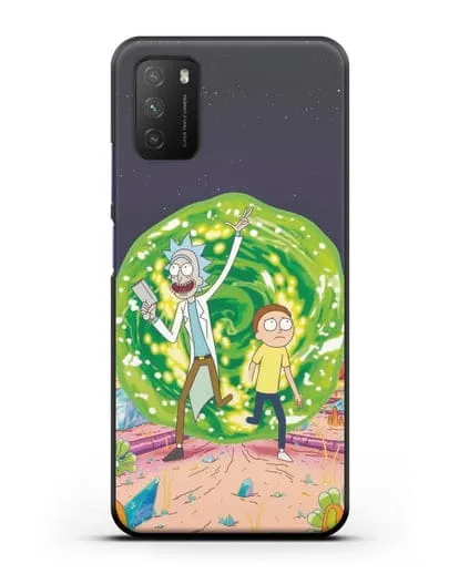 Чехол Рик и Морти в другом мире силиконовый для Xiaomi Poco M3