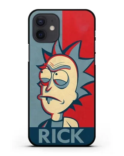 Чехол Поп-арт постер с Риком силиконовый для iPhone 12