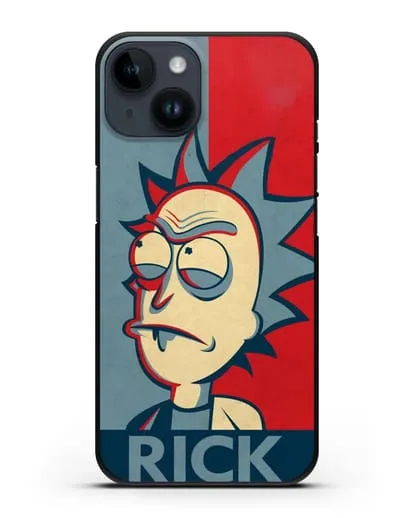 Чехол Поп-арт постер с Риком силиконовый для iPhone 14