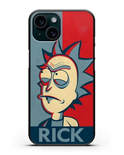 Чехол Поп-арт постер с Риком силиконовый для iPhone 15
