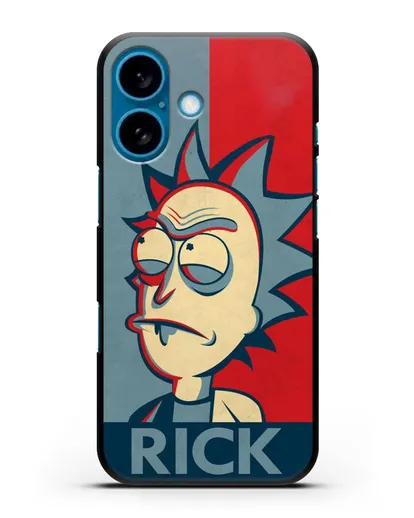 Чехол Поп-арт постер с Риком силиконовый для iPhone 16
