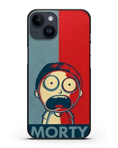 Чехол Поп-арт постер с Морти силиконовый для iPhone 14