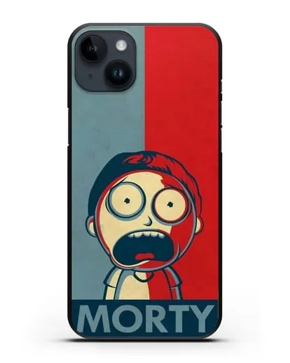 Чехол Поп-арт постер с Морти силиконовый для iPhone 14 Plus