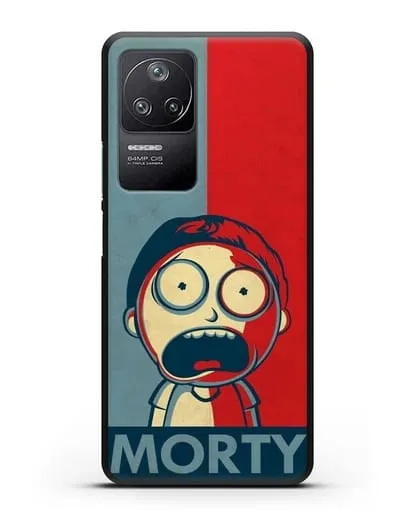 Чехол Поп-арт постер с Морти силиконовый для Xiaomi Poco F4