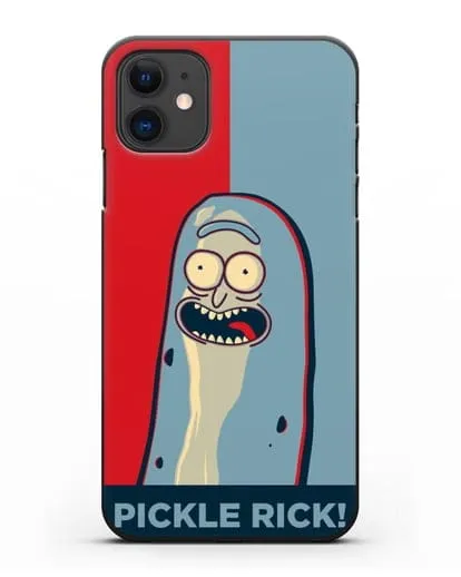 Чехол Поп-арт постер с огурчиком Риком силиконовый для iPhone 11