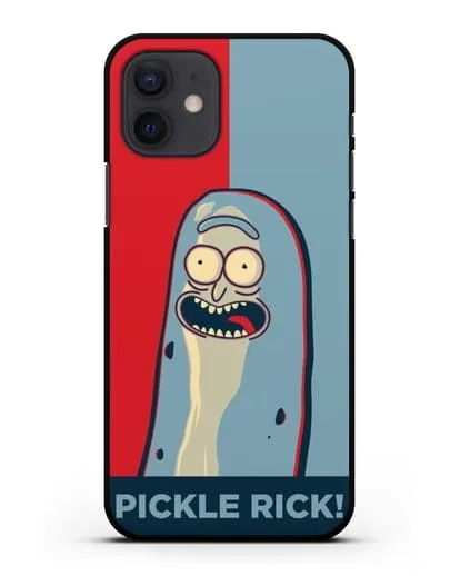 Чехол Поп-арт постер с огурчиком Риком силиконовый для iPhone 12