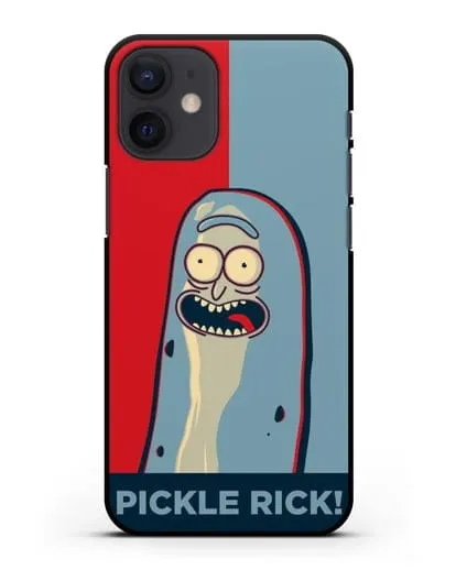 Чехол Поп-арт постер с огурчиком Риком силиконовый для iPhone 12 mini