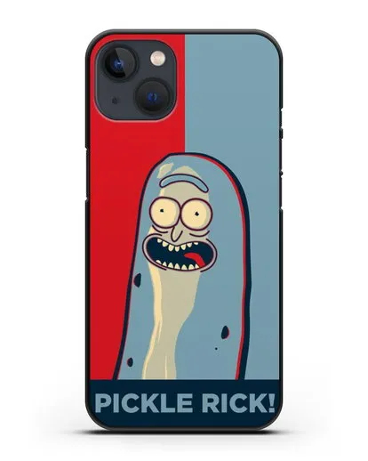 Чехол Поп-арт постер с огурчиком Риком силиконовый для iPhone 13 Mini