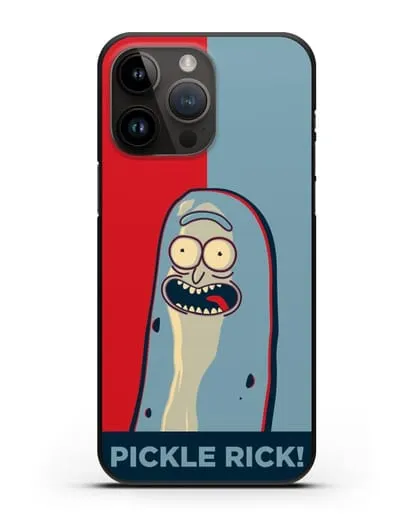 Чехол Поп-арт постер с огурчиком Риком силиконовый для iPhone 14 Pro Max