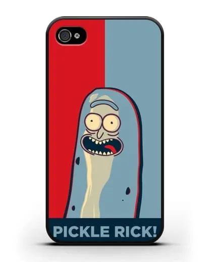 Чехол Поп-арт постер с огурчиком Риком силиконовый для iPhone 4/4s