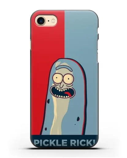 Чехол Поп-арт постер с огурчиком Риком силиконовый для iPhone 7
