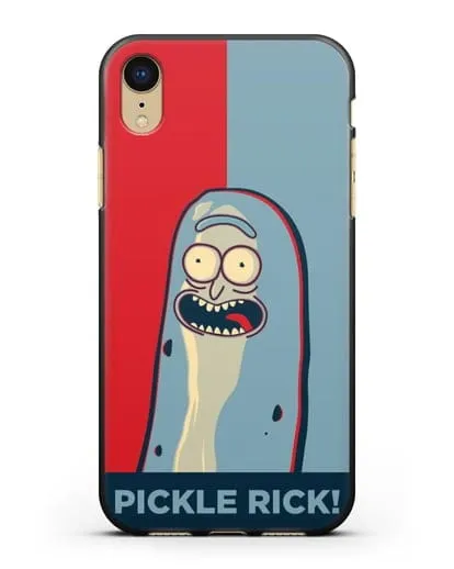 Чехол Поп-арт постер с огурчиком Риком силиконовый для iPhone XR