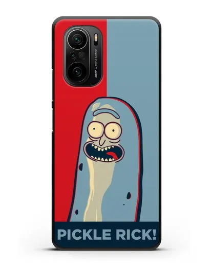 Чехол Поп-арт постер с огурчиком Риком силиконовый для Xiaomi Poco F3