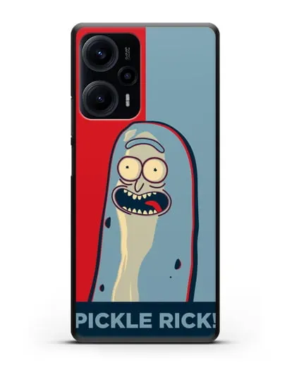 Чехол Поп-арт постер с огурчиком Риком силиконовый для Xiaomi Poco F5