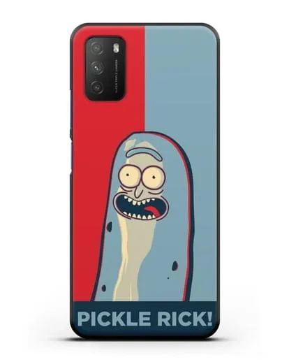 Чехол Поп-арт постер с огурчиком Риком силиконовый для Xiaomi Poco M3