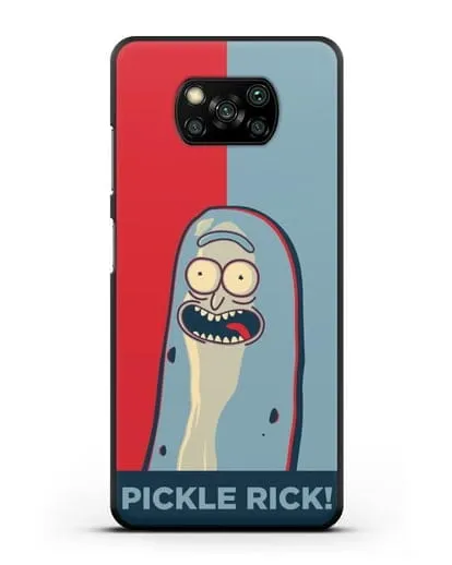 Чехол Поп-арт постер с огурчиком Риком силиконовый для Xiaomi Poco X3