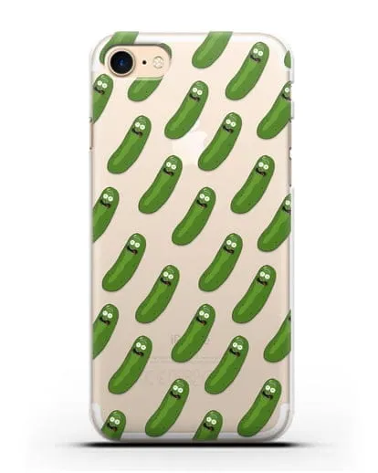 Чехол с рисунком Огурчик Рик силиконовый для iPhone 7